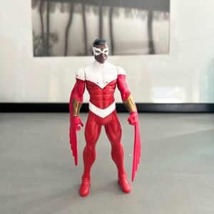 Red and White Action Figure